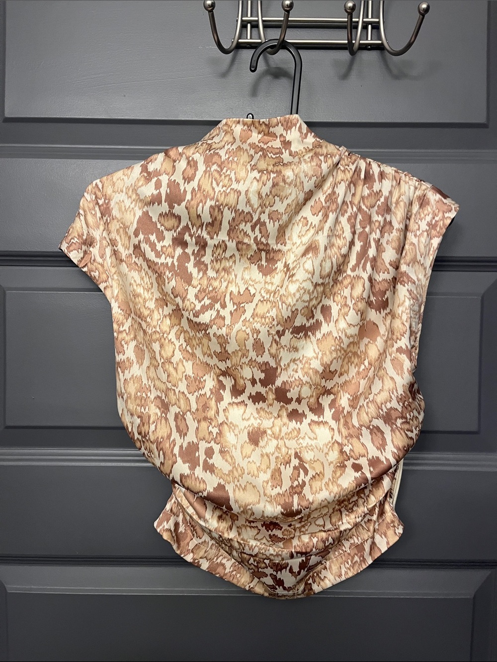 Anthropologie draped mock neck top